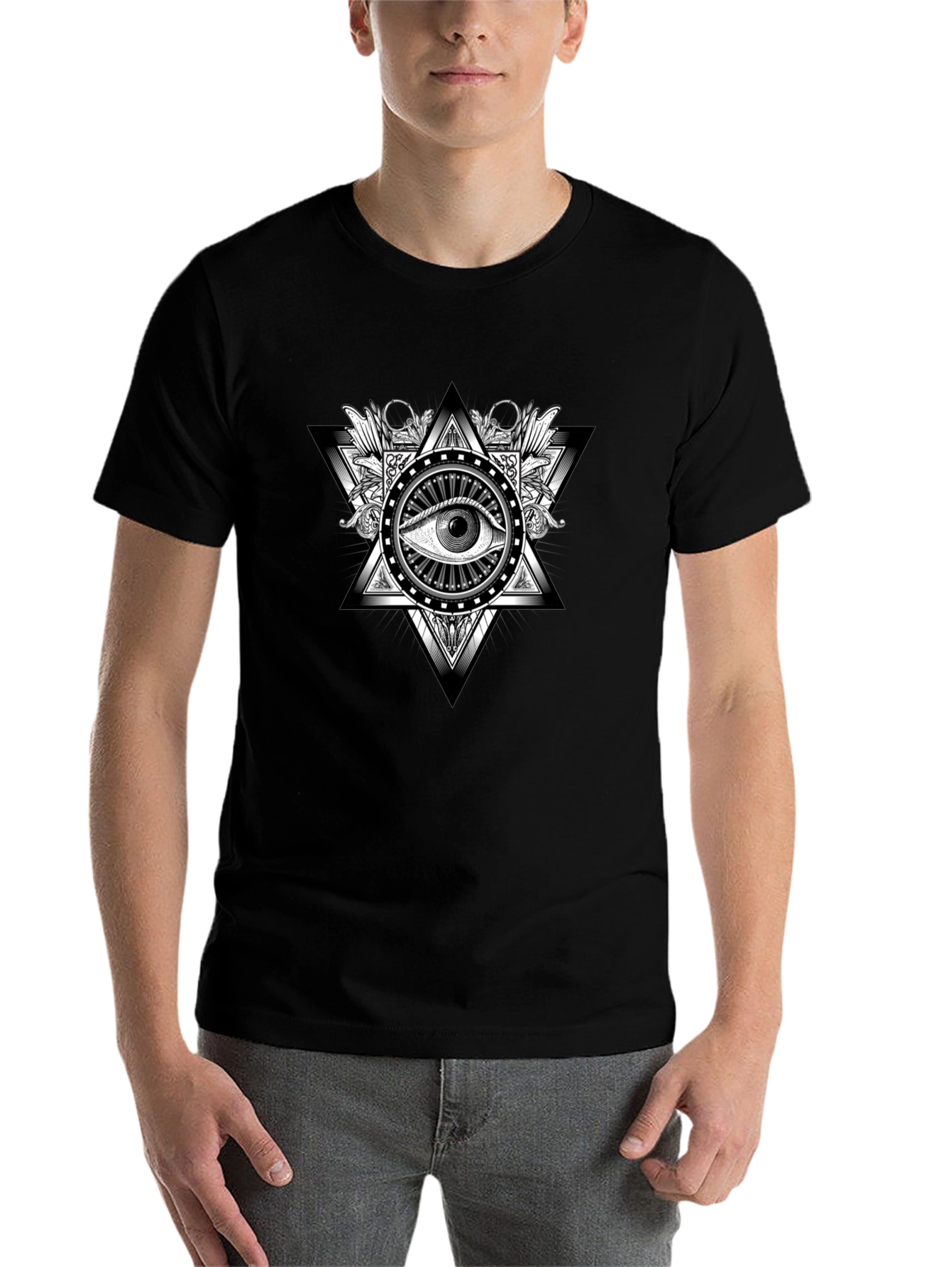 Illuminati Eye Graphic Black T-Shirt