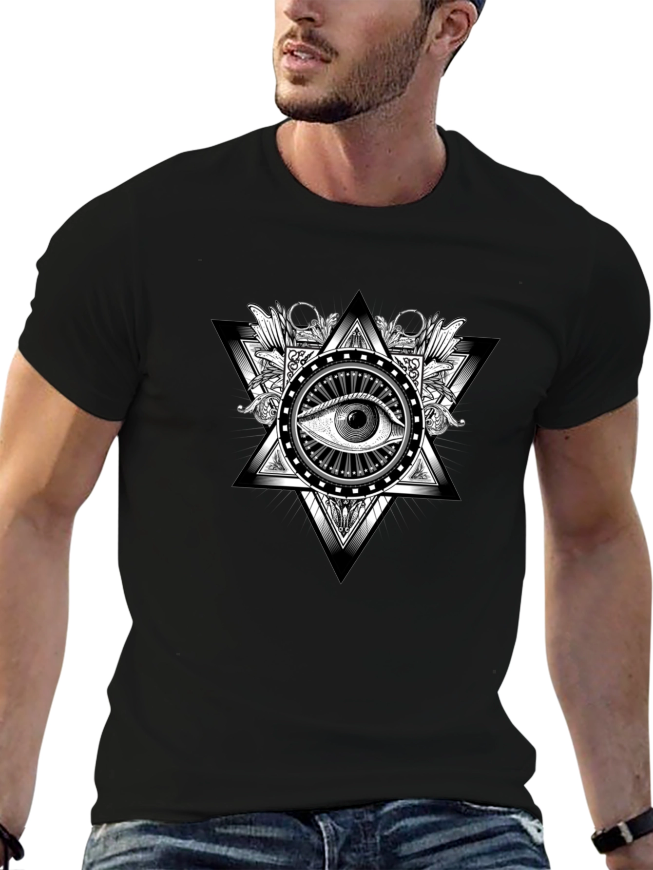 Illuminati Eye Graphic Black T-Shirt