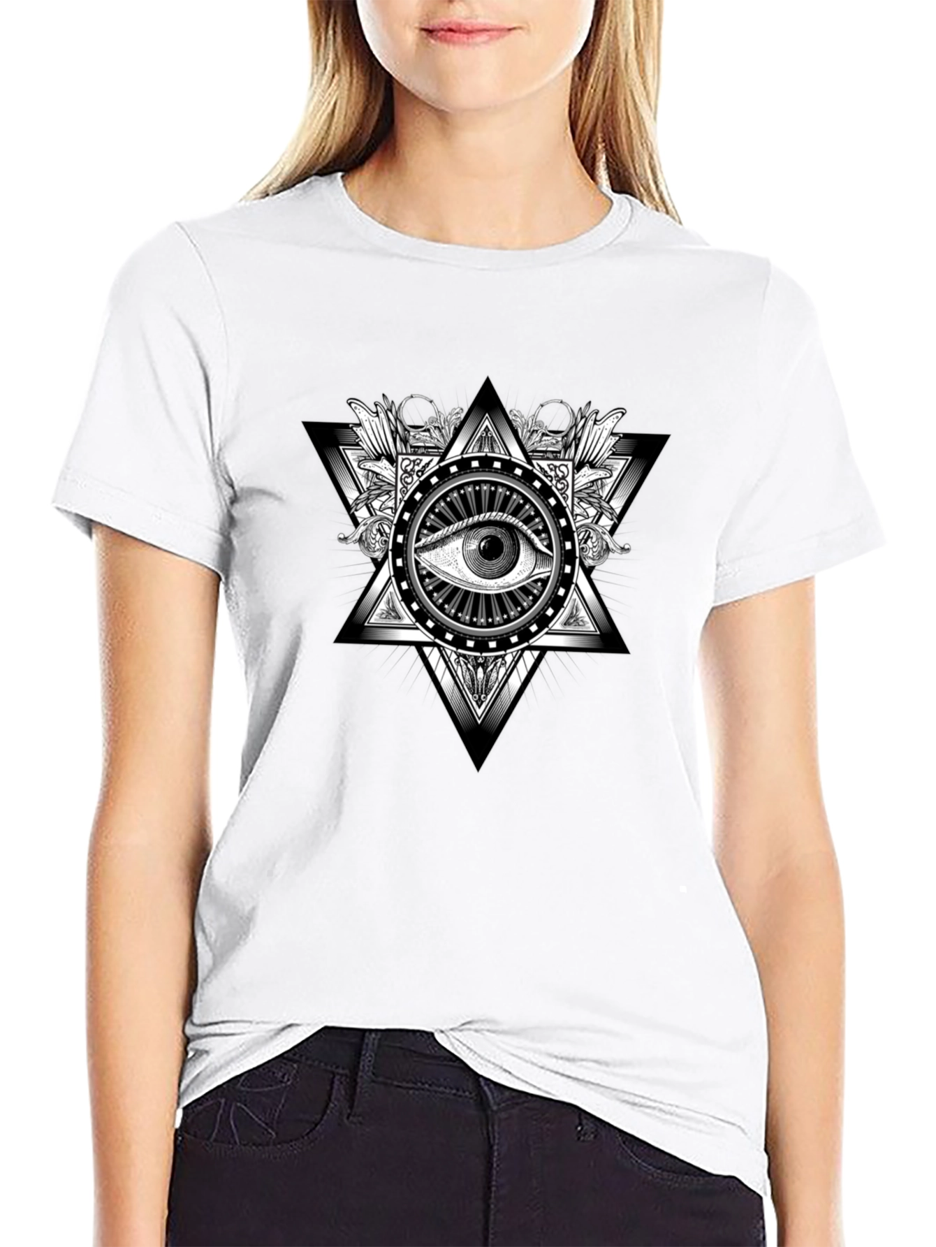 Illuminati Eye Graphic Black T-Shirt