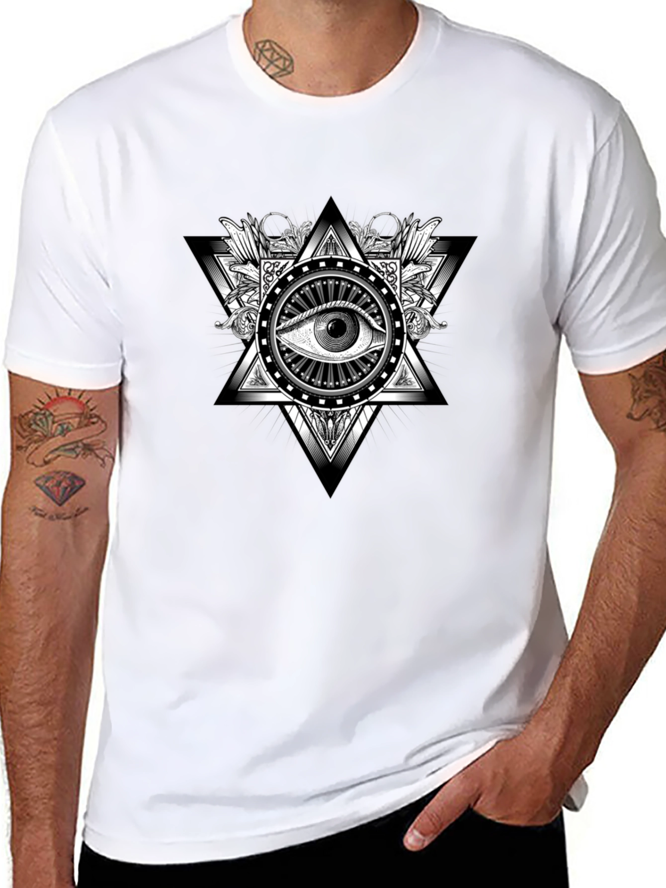 Illuminati Eye Graphic Black T-Shirt