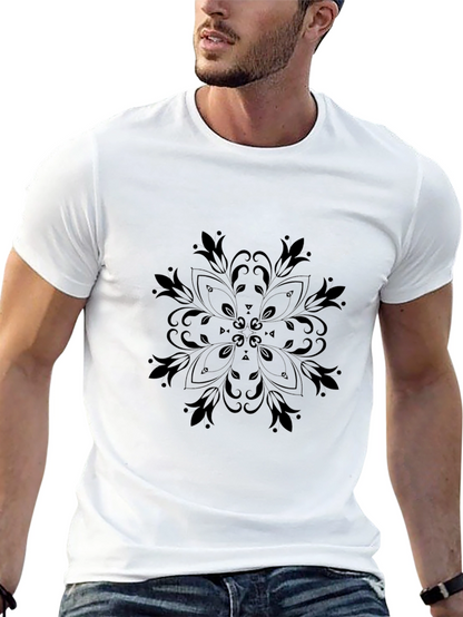 Black Mandala Graphic Tee - Stylish & Unique Design