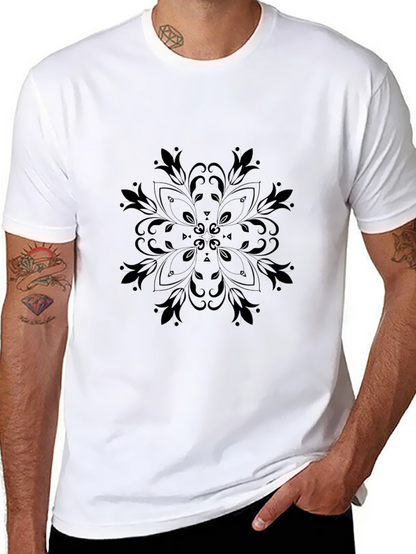 Black Mandala Graphic Tee - Stylish & Unique Design