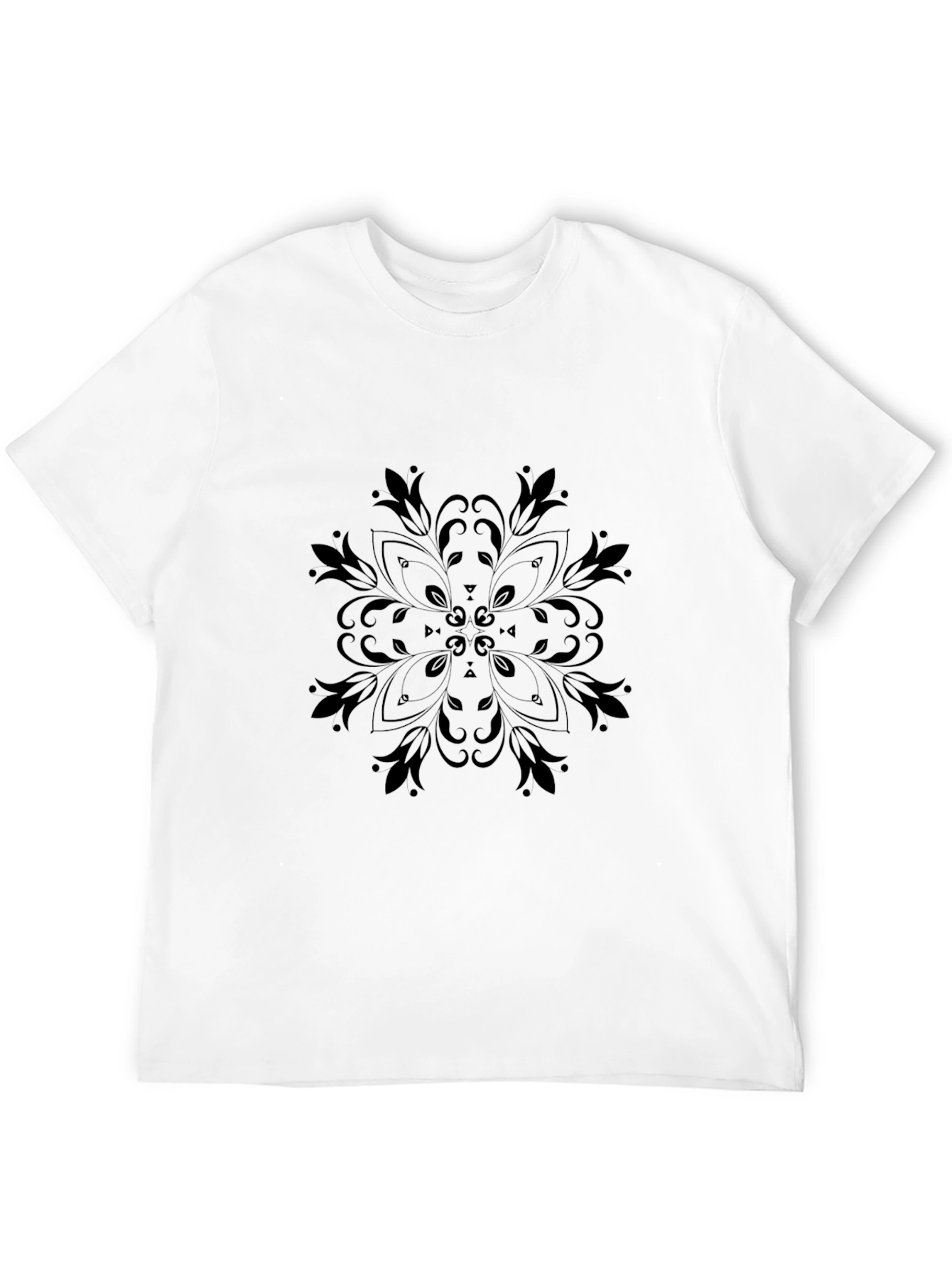 Black Mandala Graphic Tee - Stylish & Unique Design