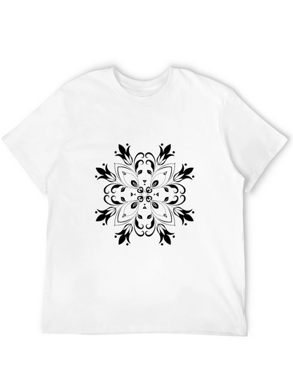 Black Mandala Graphic Tee - Stylish & Unique Design