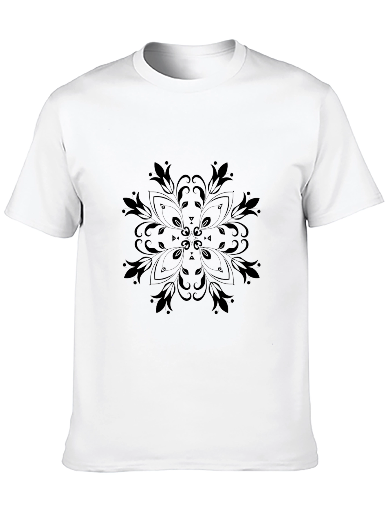Black Mandala Graphic Tee - Stylish & Unique Design
