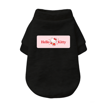 Pink Label Hello Kitty Grey Pet Pullover Sweater, Soft Daily Puppy Cardigan