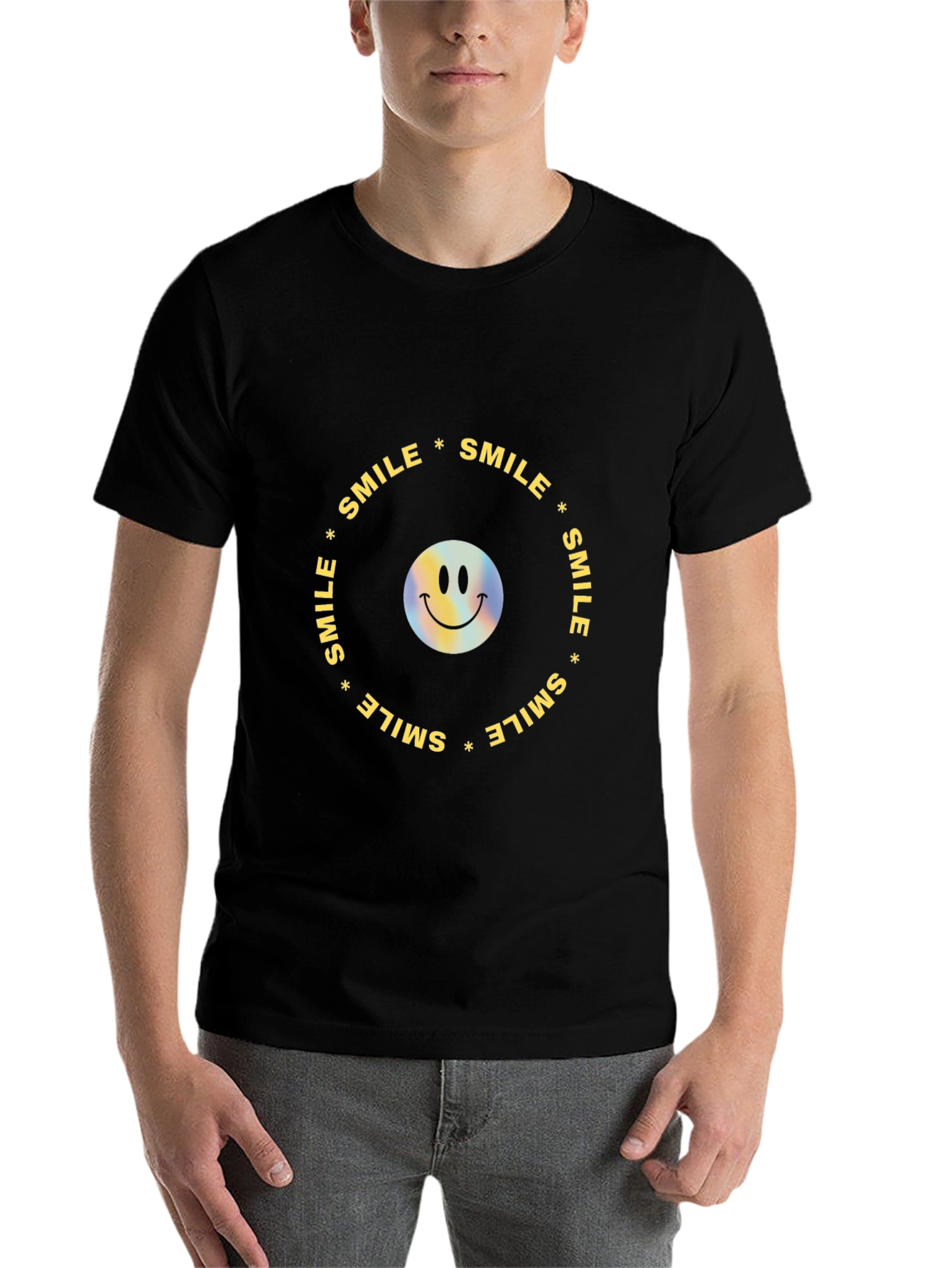 Smile Graphic Black T-Shirt