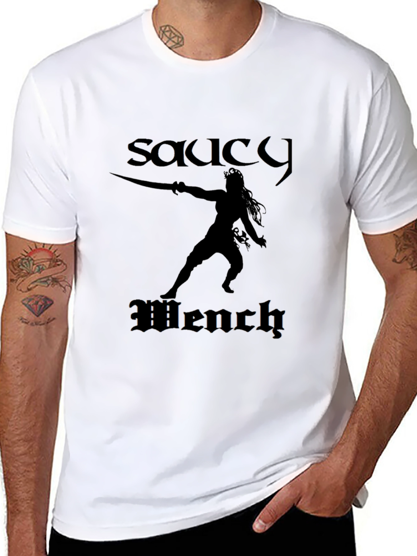Saucy Wench Graphic Tee - Black