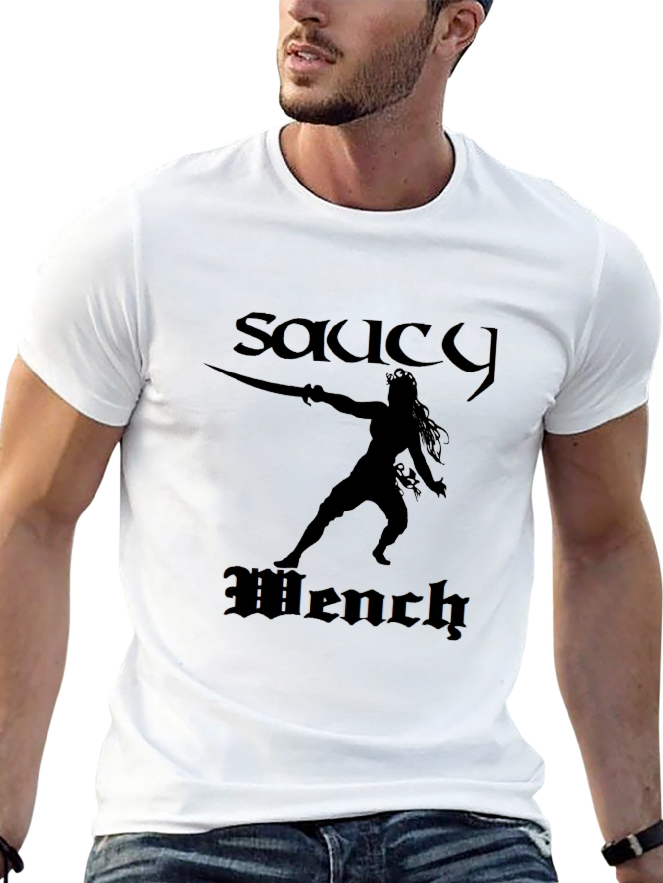 Saucy Wench Graphic Tee - Black