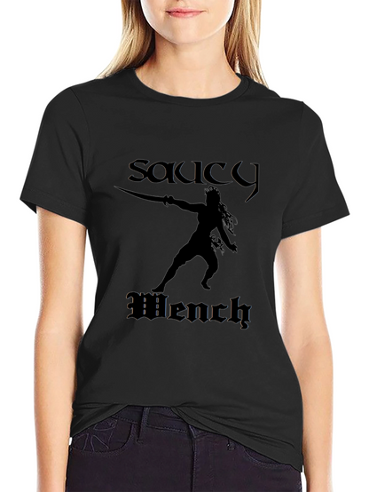 Saucy Wench Graphic Tee - Black
