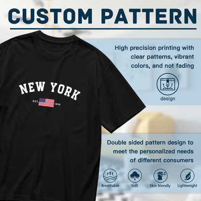 Retro New York USA Flag Vintage City Souvenir Tee