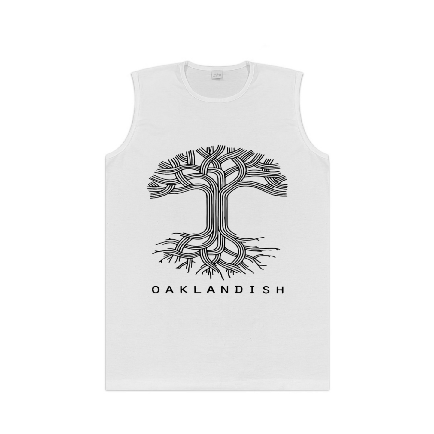 Oaklandish Line Art Tree Of Life Minimalist Print Sleeveless Tee