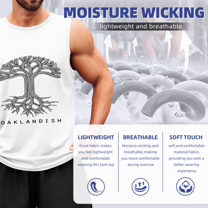 Oaklandish Line Art Tree Of Life Minimalist Print Sleeveless Tee