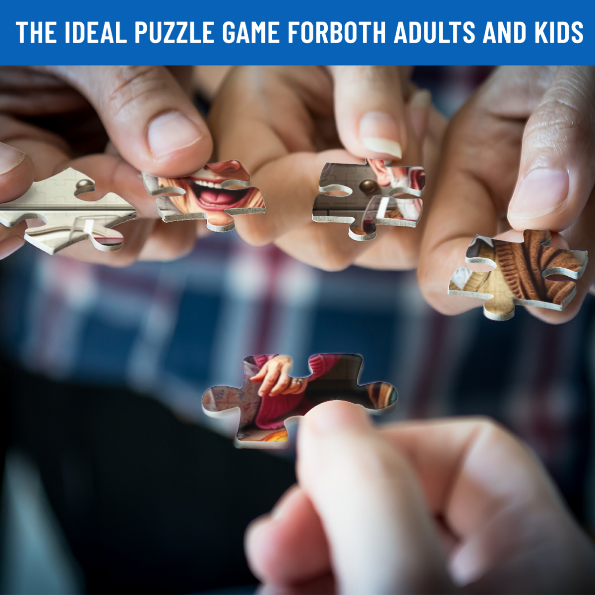 Cheerful Elderly Couple Thanksgiving Feast Puzzle