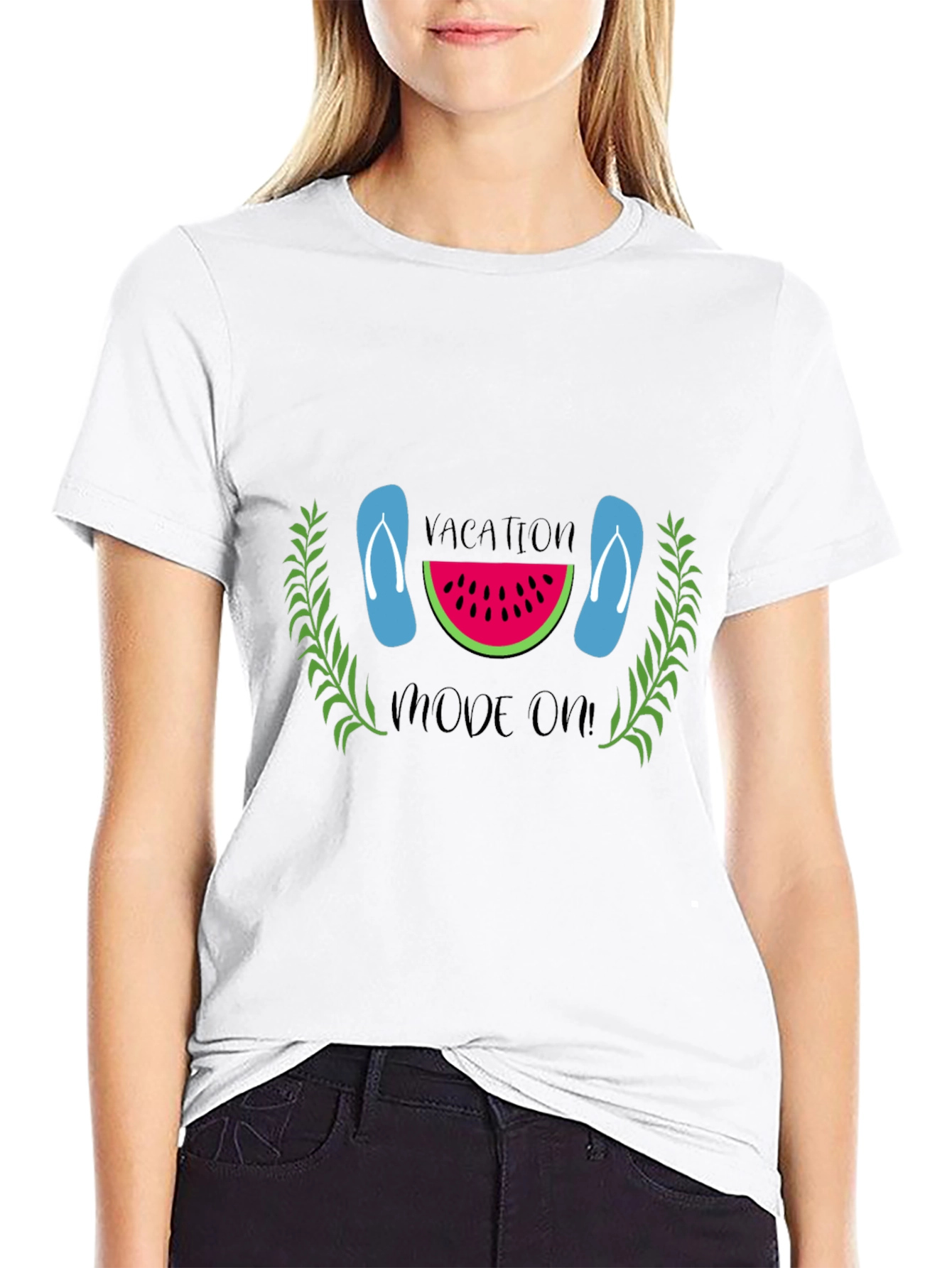 Vacation Mode On Black T-Shirt