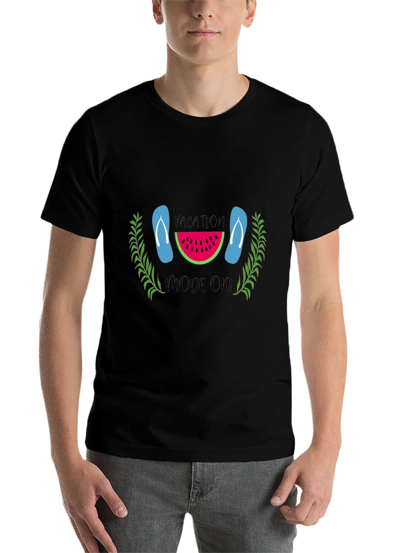 Vacation Mode On Black T-Shirt