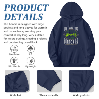 Don¡¯t Lose Your Dinosaur Vintage Gym Hoodie, Comfort Retro Sweatshirt