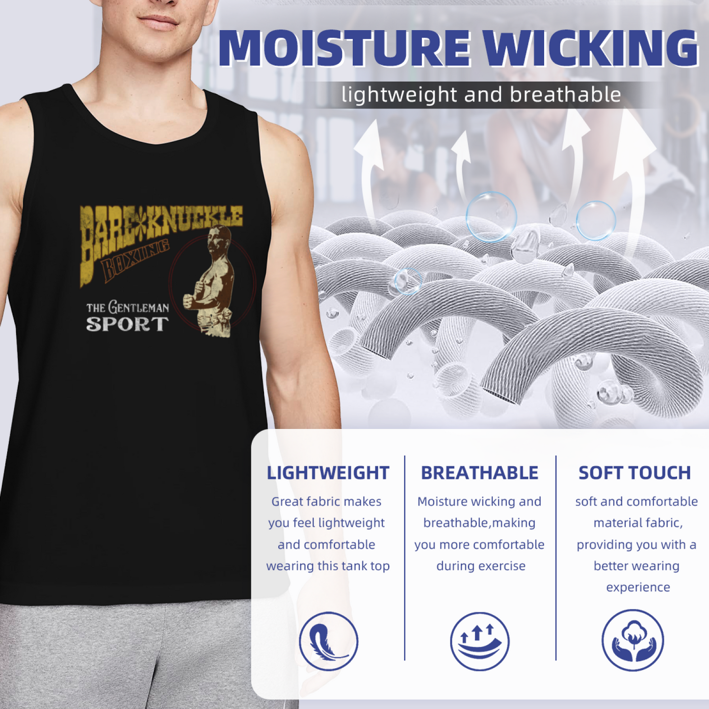 Bare Knuckle Boxing Vintage Gentleman Sport Tank Top