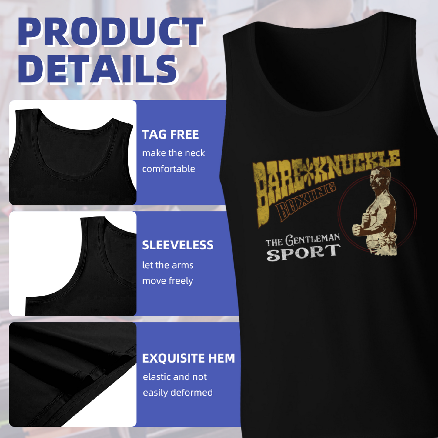 Bare Knuckle Boxing Vintage Gentleman Sport Tank Top