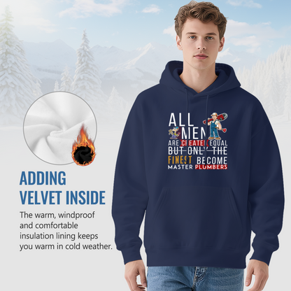 Master Plumber Quote Men Hoodie, Breathable Daily Comfort