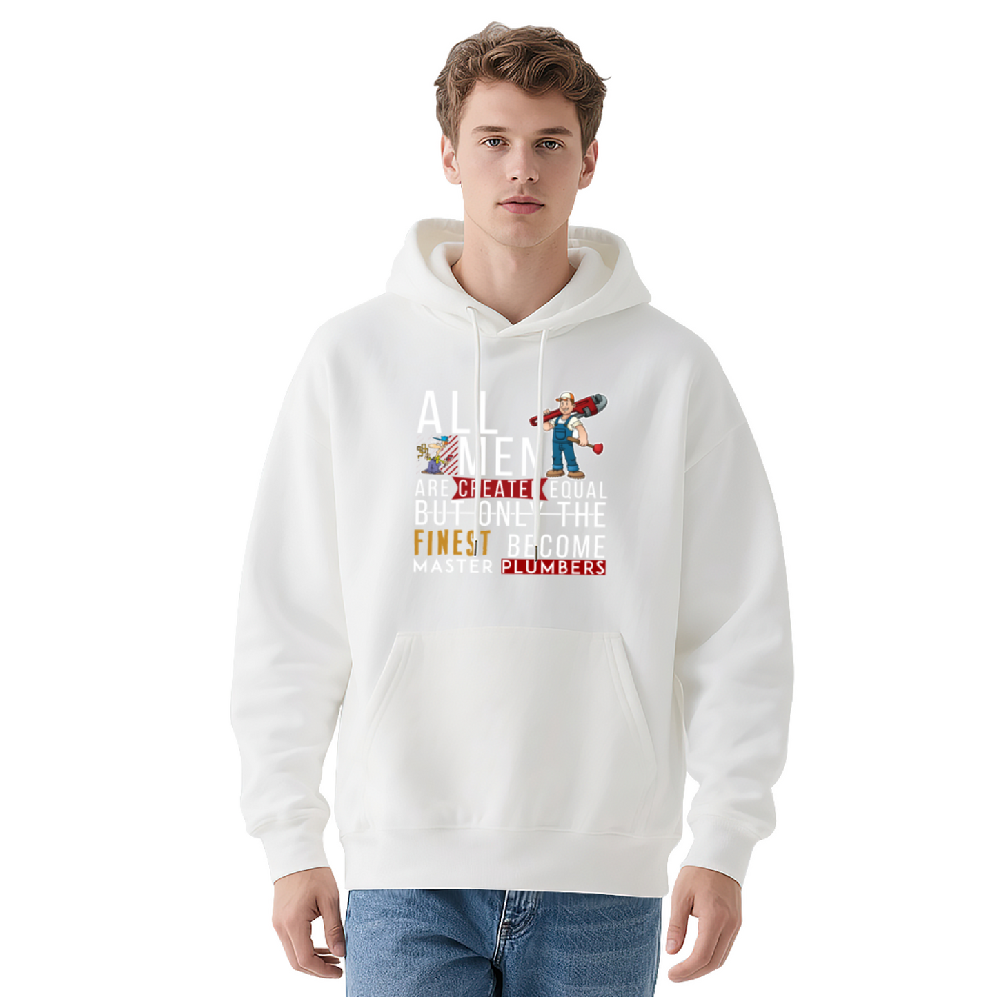 Master Plumber Quote Men Hoodie, Breathable Daily Comfort