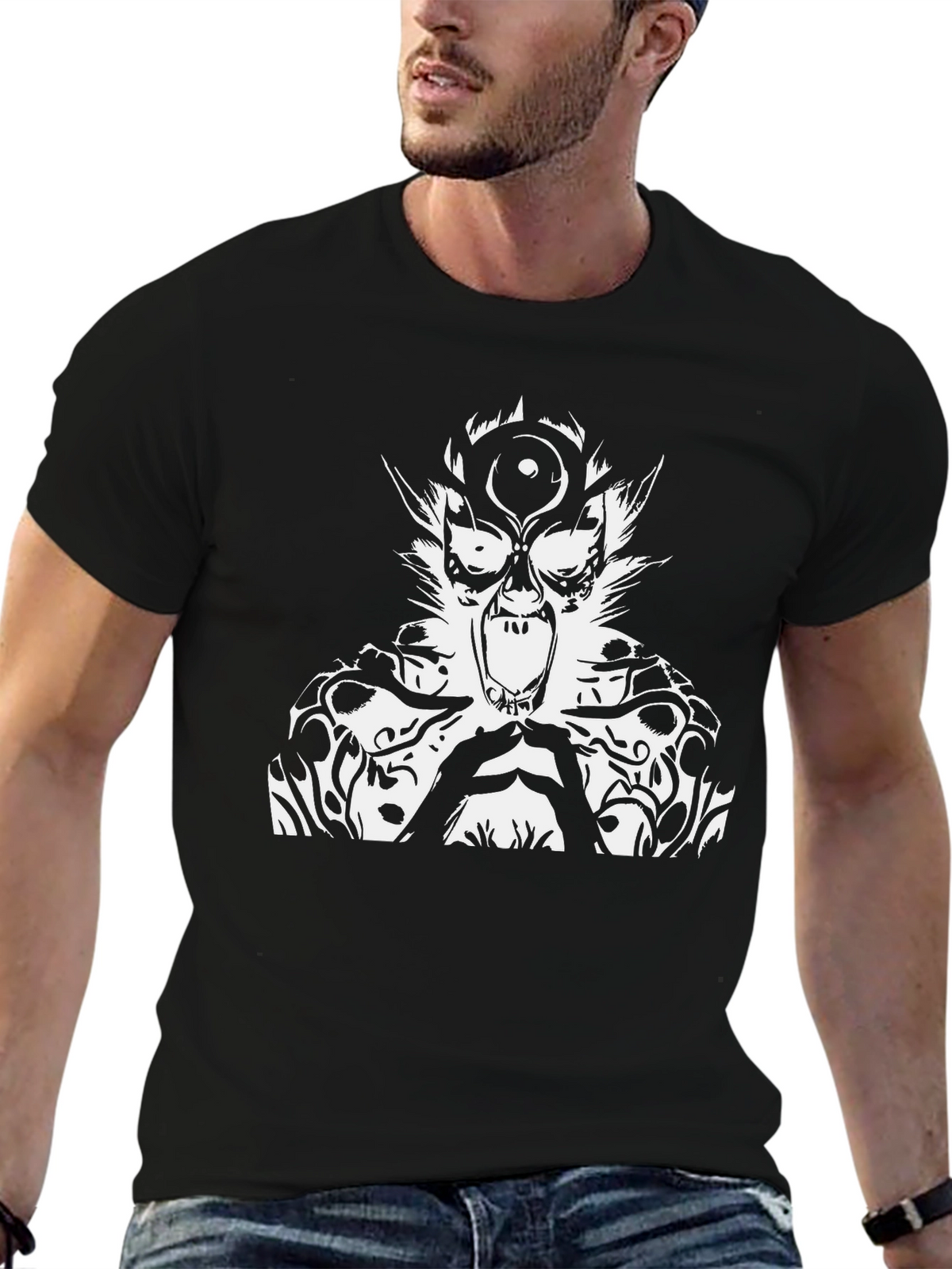 Graphic Print T-Shirt - Black Tee