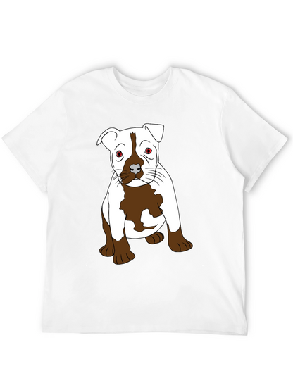 Pitbull Puppy Graphic T-Shirt - Black
