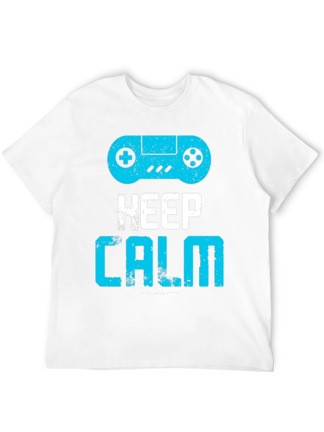Keep Calm and Game On Black Graphic Tee