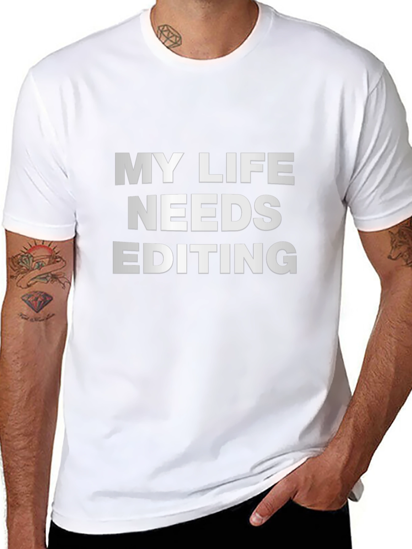 My Life Needs Editing Black T-Shirt