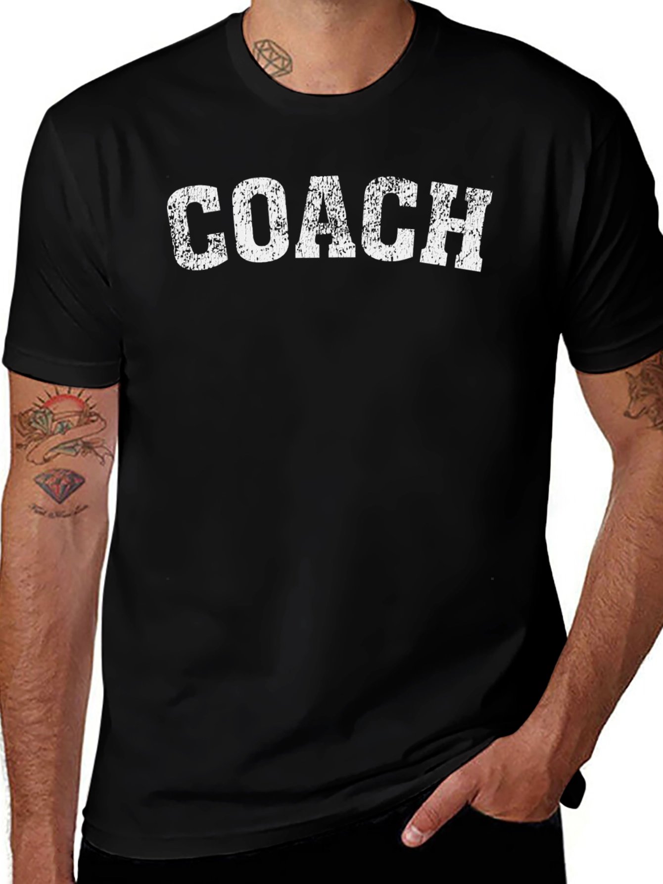 Coach Graphic T-Shirt - Distressed Print Design