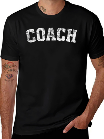 Coach Graphic T-Shirt - Distressed Print Design