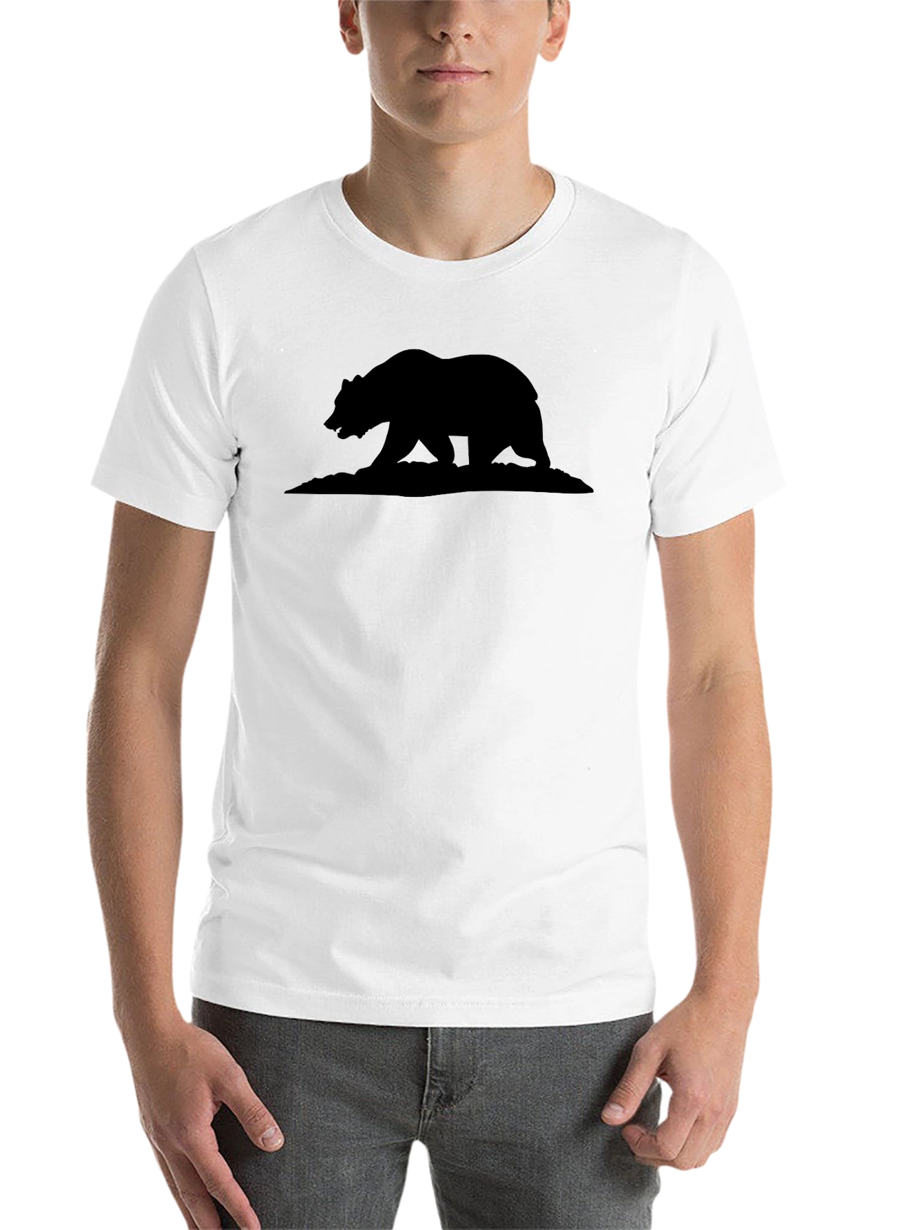 California Bear Silhouette Graphic T-Shirt