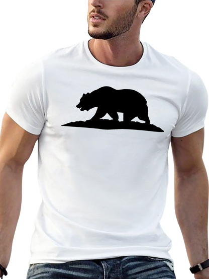 California Bear Silhouette Graphic T-Shirt