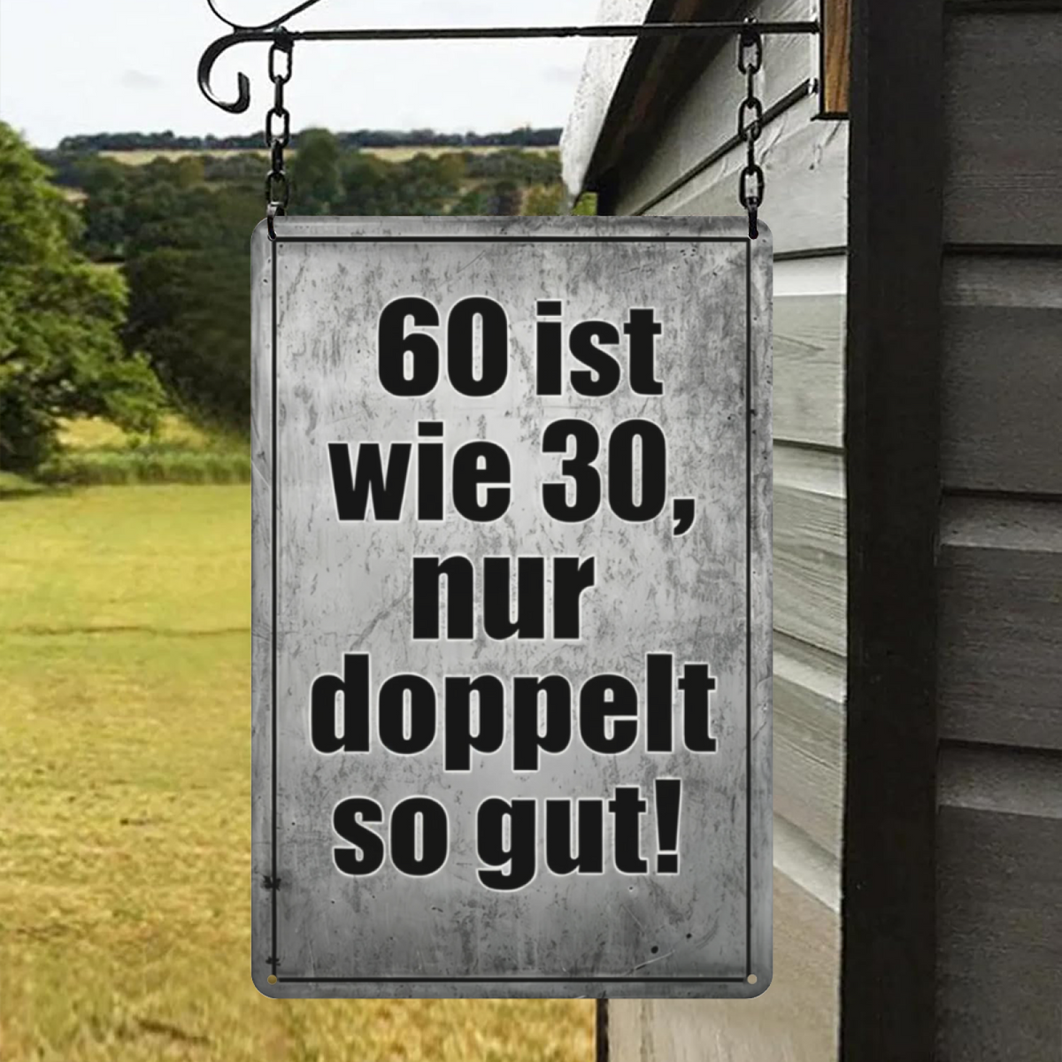 Funny German 60 Is Twice As Good Age Tin Sign