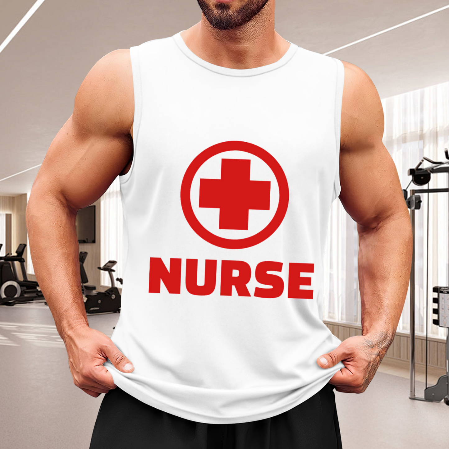 Red Cross NURSE Medical Worker Graphic Tank Top