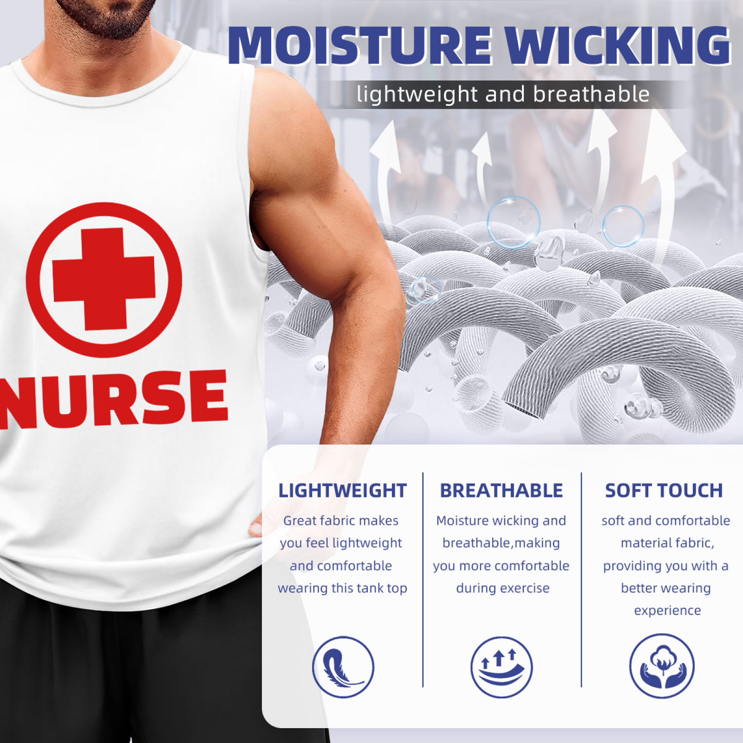 Red Cross NURSE Medical Worker Graphic Tank Top