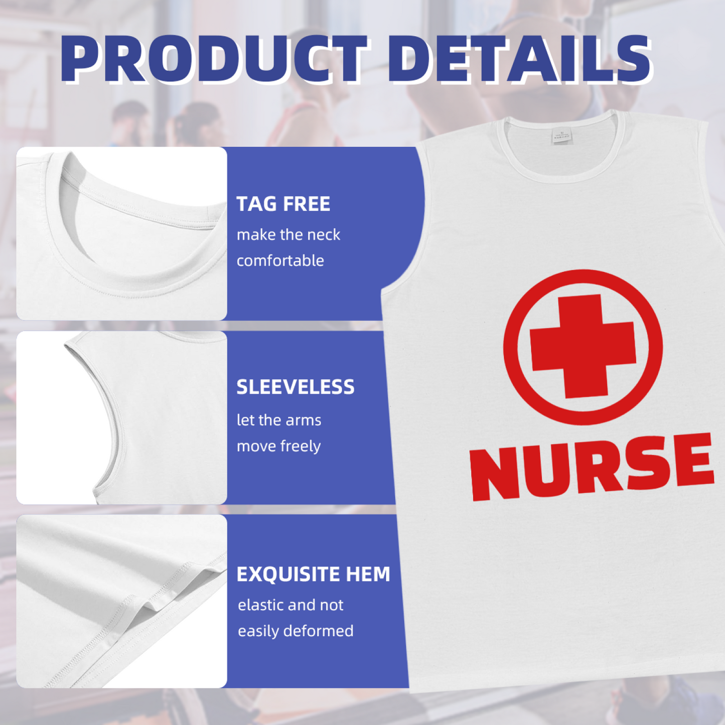 Red Cross NURSE Medical Worker Graphic Tank Top