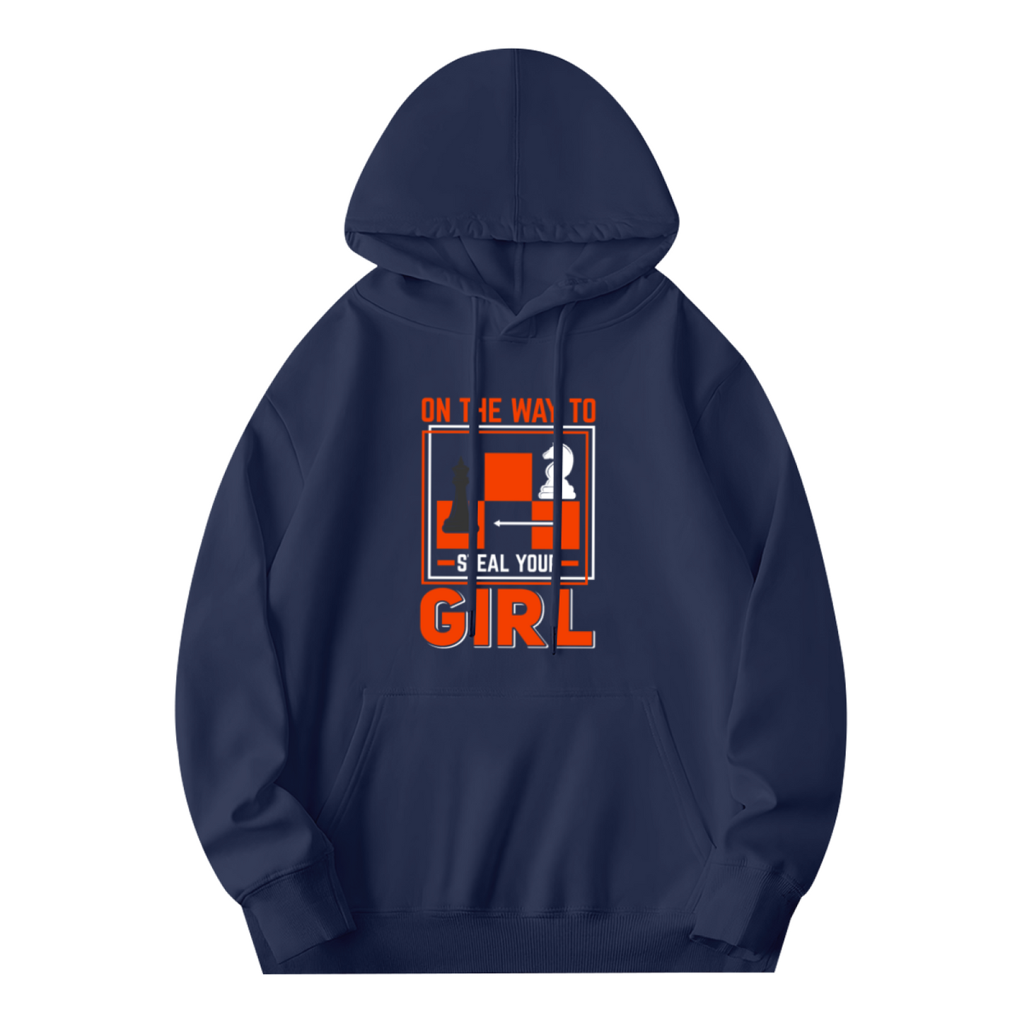 Chess Steal Your Girl Navy Graphic Hoodie