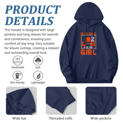 Chess Steal Your Girl Navy Graphic Hoodie