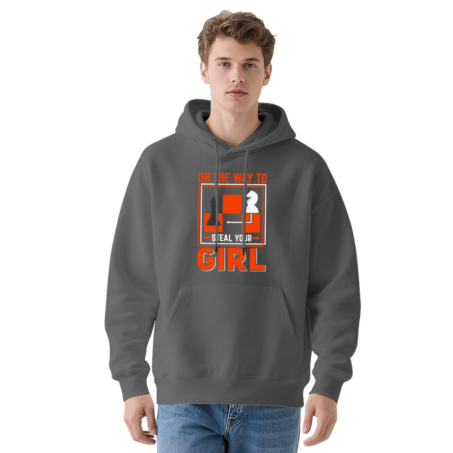 Chess Steal Your Girl Navy Graphic Hoodie