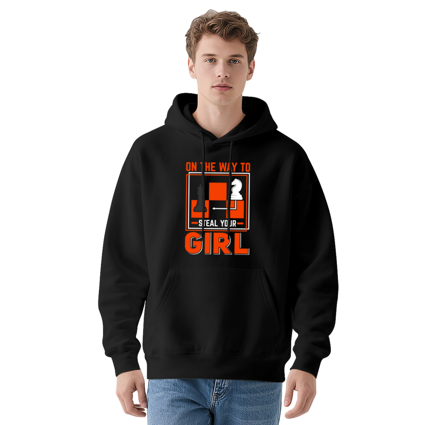 Chess Steal Your Girl Navy Graphic Hoodie