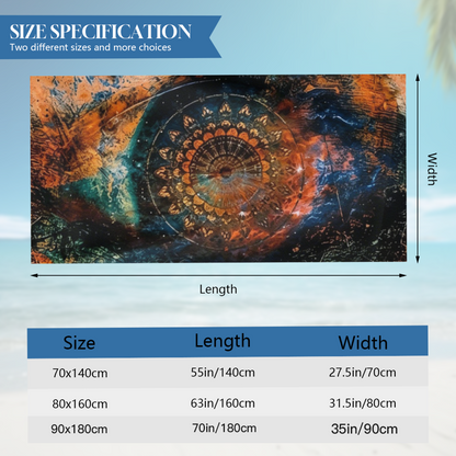 Bold Abstract Multicolor Splash Art Beach Towel, Cloud?Like Soft & Quick Water Absorbing, Multiple Lengths Available, Comfortable Eye?Catching Towel for Summer Getaway
