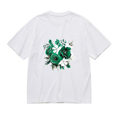 2D Green White Floral Bouquet Plus Size Women¡¯s T-Shirt