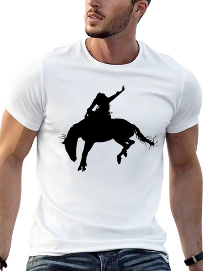 Black Rodeo Rider Graphic Tee - Western Style
