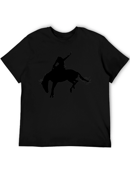 Black Rodeo Rider Graphic Tee - Western Style