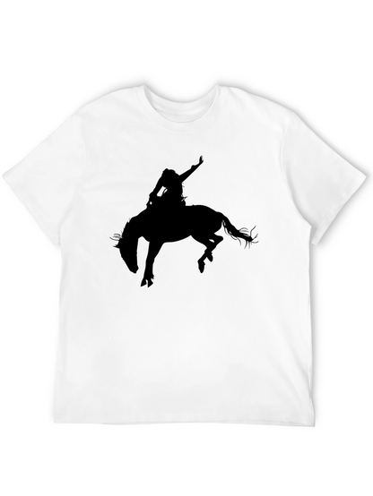 Black Rodeo Rider Graphic Tee - Western Style