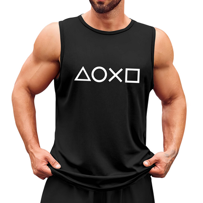 Playstation Controller Symbols Minimal Gamer Tank Top