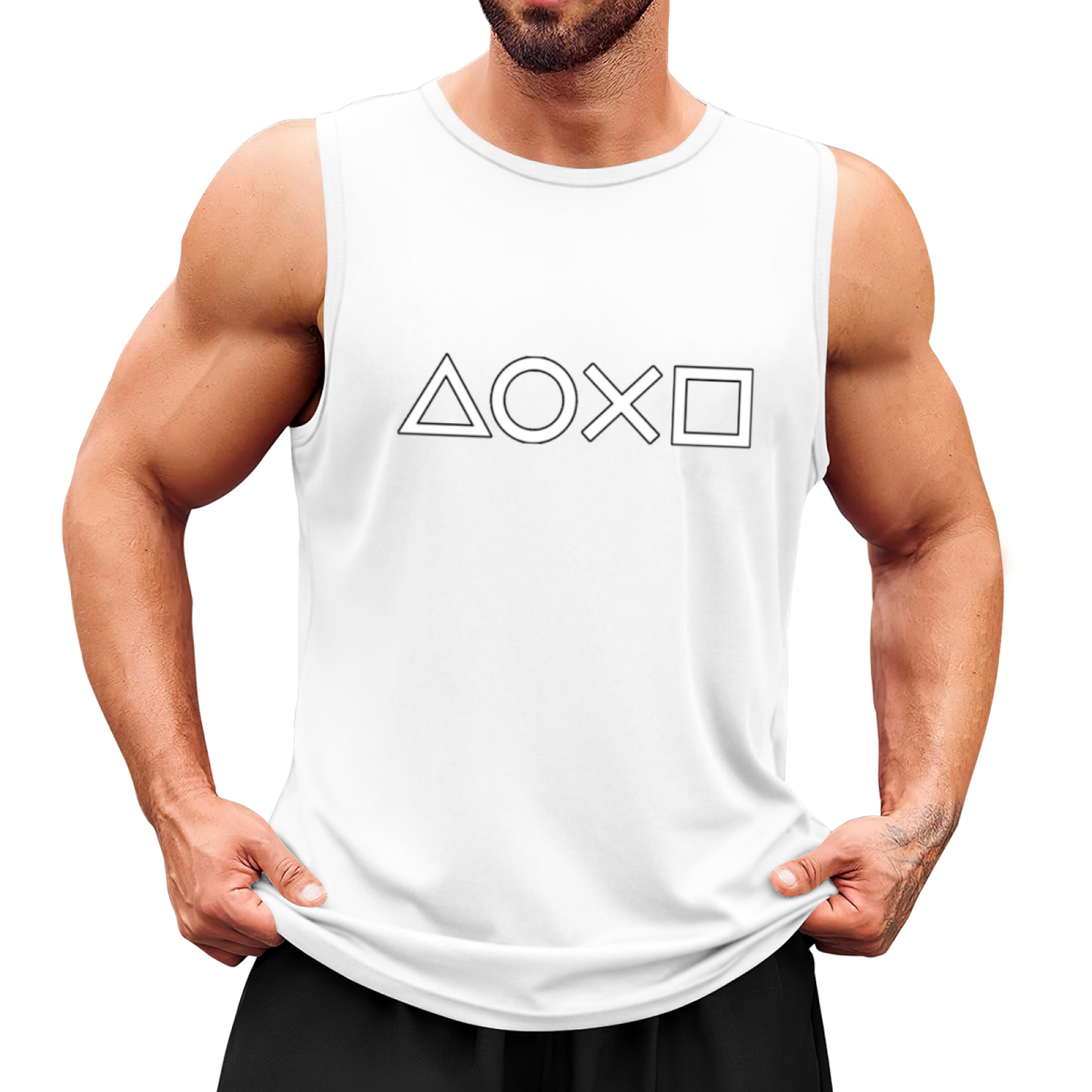 Playstation Controller Symbols Minimal Gamer Tank Top