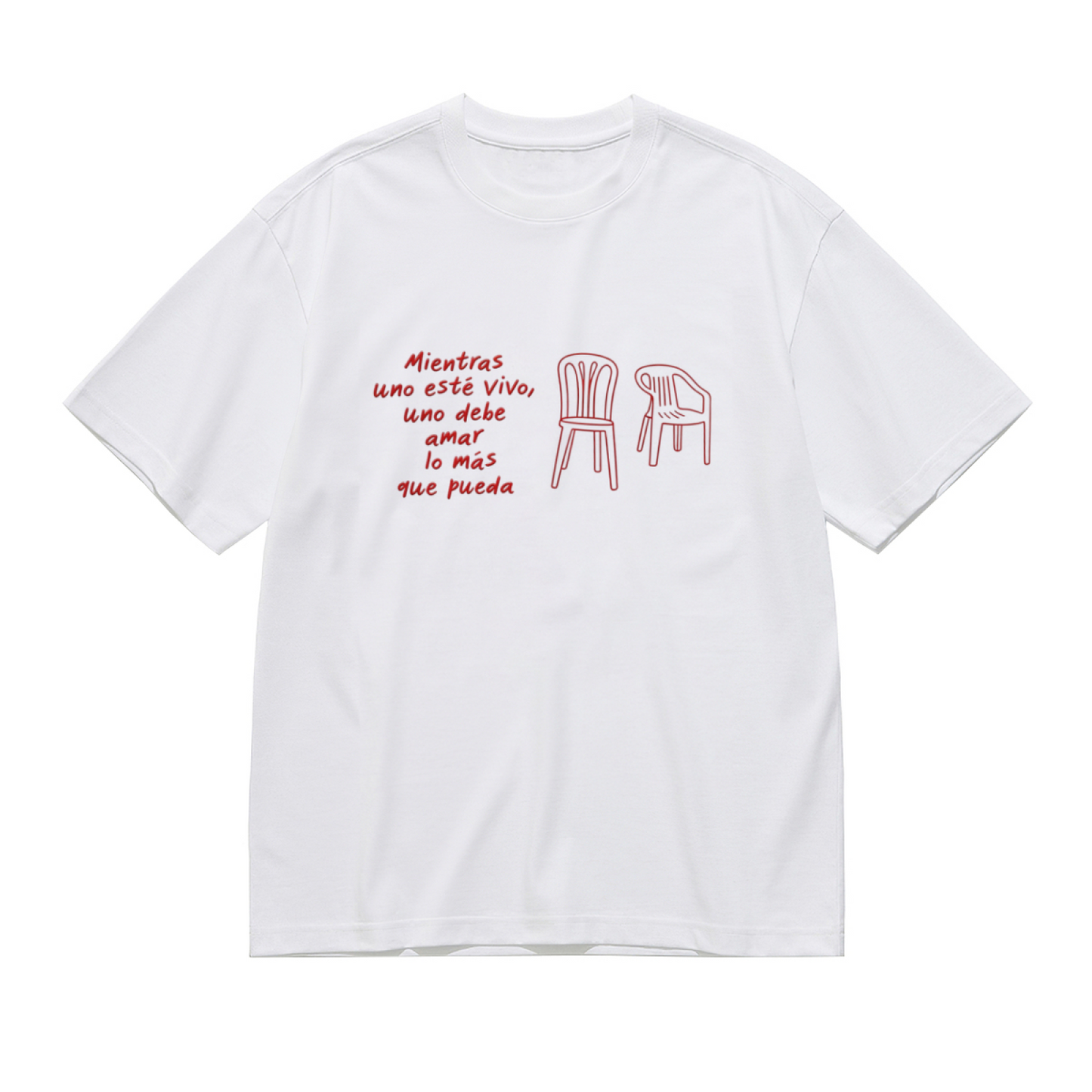 Spanish Love Quote Two Chairs Minimal Line Art Plus Size Women¡¯s T-Shirt