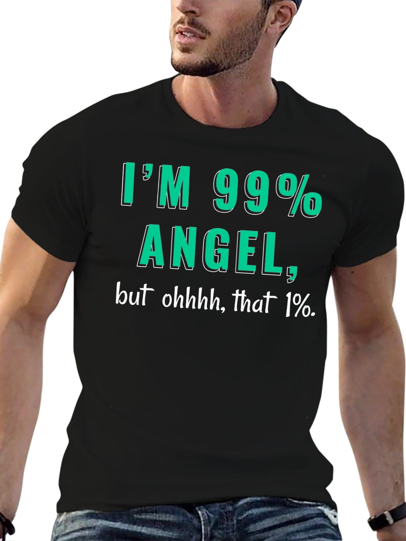 99% Angel Mens T-Shirt - Funny Graphic Tee